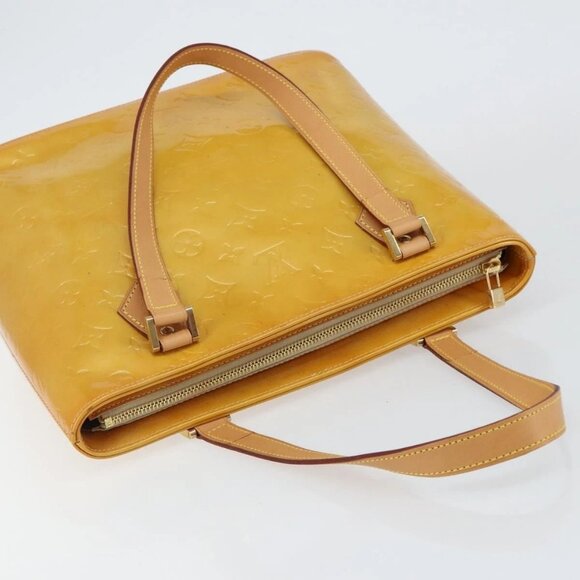 LOUIS VUITTON Monogram Vernis Houston Hand Bag Beige - Picture 10 of 15